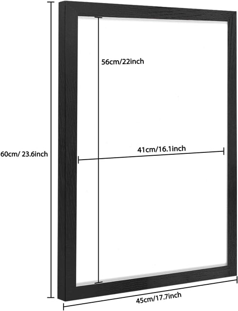 TORASO Magnetic Dry Erase White Board, Vintage Black Frame, 18"x 24", Wall Hanging for Office/School/Home Memo