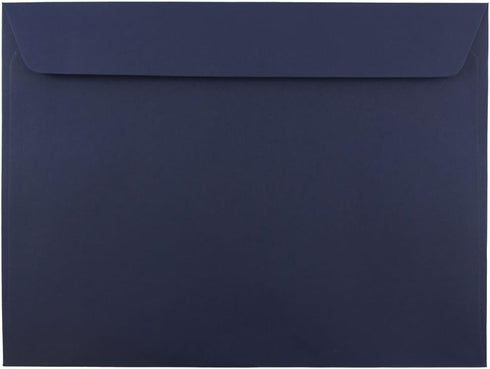 JAM PAPER 9 x 12 Booklet Premium Envelopes - Navy Blue - 25/Pack