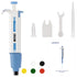 Single Channel Pipettor Controller, Adjustable Variable Volume Micropipette with Replaceable Tip Cone for Laboratory