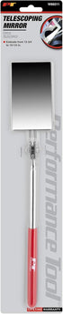 Performance Tool W86011 Telescoping Inspection Mirror, 2-Inch, Extends 12-3/4 to 19-1/4 Inch