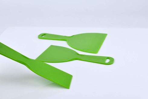 5 Pcs Putty Knife, Large Flexible Plastic Paint Scraper Tool Pack for Spackling, Wallpaper, Spatula Scraper