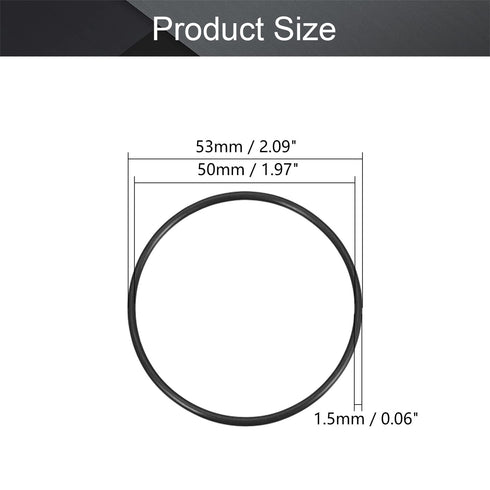 Othmro 10Pcs Nitrile Rubber O-Rings 0.05in Wire Dia 2.08in OD Metric Sealing Nitrile NBR Rubber Washers Round Buna-N O-Rings for Air Sealing Professional Plumbing Car Repair Air Connections Black
