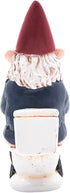 Gnome Sitting on a Toilet Tape Dispenser, Unique Funny Office Supplies, 5.25 Inches