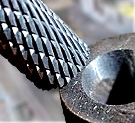6” (152.4mm) Extended Extra Long Double Cut Carbide Burr File, 1/2” Cutter Dia x 1” Cutter Length, Pack of 1