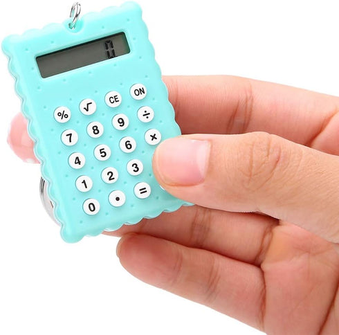fosa Mini Portable Cute Cookies Key Chain Calculator, Candy Color Pocket Standard Function