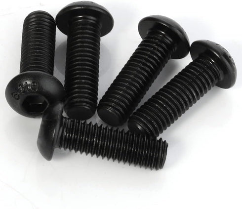 M8-1.25 x 20mm Button Head Hex Socket Cap Screws, 10.9 Grade Alloy Steel, Black Oxide Finish, 25 PCS
