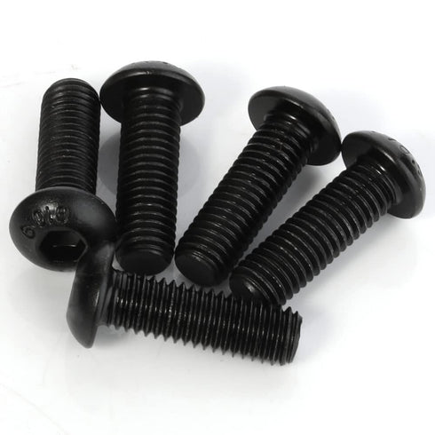 1/4-20 x 3/4" Button Head Socket Cap Screws, Allen Socket Drive, Black Oxide, Alloy Steel, 25 PCS