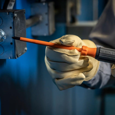 Klein Tools 6876INS Insulated Screwdriver - 1000V #3 Phillips Tip with 6-Inch Shank and Cushion-Grip Handle