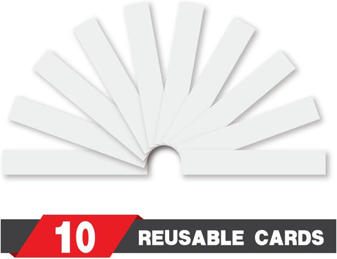 Magnetic Pocket Chart with 10 Dry Erase Cards for Standards, Daily Schedule, Activities, Class Demonstrations (Blue)
