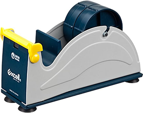 excell EX-17 Steel Desk Top Tape Dispenser: 3" wide, Blue/Grey, Model EX-17/3IN