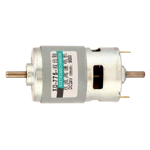 775 DC 12V/24V 50W High Electric Motor, 4500/9000RPM Dual Output Shaft Ball Bearing Driver for DIY Parts by Walfron