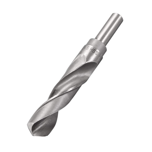 uxcell Reduced Shank Drill Bit, 21.5mm High Speed Steel HSS 4241 with 1/2 Inch Straight Shank