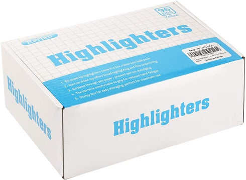 Highlighters, Chisel Tip, Fluorescent Yellow, Bulk Pack of 96 Count