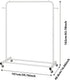 Closet, Sywhitta Clothing Rack on Wheels with Storage Shelf & Sturdy Metal Frame, Retail Clothing Rack for Hanging