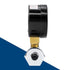 0-15 Psi Gas Pressure Test Gauge, 2" Dial Size, 3/4" FNPT Connection, Brass Valve, Chrome Plated Steel Body Assembly