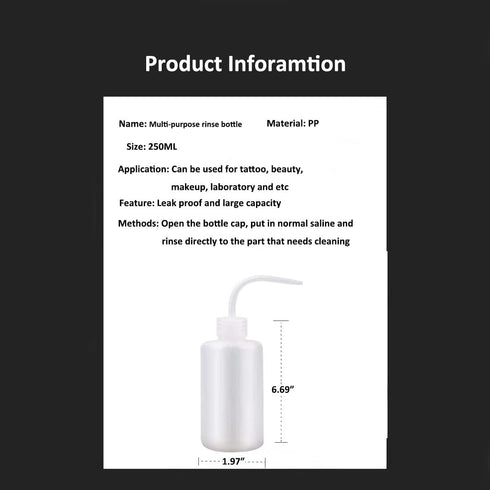 500ML 2PC Plastic Squeeze Bottle, Safety Rinse Wash Watering Can for Medical Lab Supplies