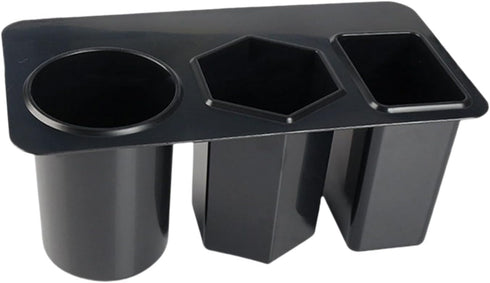 misppro Desk Side Storage Organizer Box with 3 Compartments, Compact Lightweight Sturdy PP