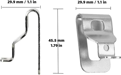 N268241 Belt Hook Clip for Dewalt 20V Max Tools DCD980 DCD985 DCD980L2 DCD985L2 (6/Pack)