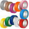 Electrical Tape Matte Rainbow 11 Colors Pack, 3/4-Inch by 30 Feet, Waterproof and Durable