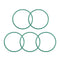 uxcell Fluorine Rubber O-Rings, 21mm OD 19mm ID 1mm Width FKM Seal Gasket for Machinery Plumbing, Green