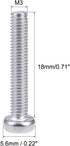 uxcell M3x18mm Machine Screws Pan Phillips Cross Head Screw 304 Stainless Steel Fasteners Bolts - 30 Pcs