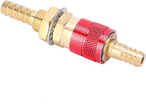 8mm Quick Connector Set for MIG TIG Welder Torch, Water Cooled & Gas Adapter Fitting (Red)