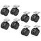 Gadpiparty 8pcs 1.5 Inch Nylon Caster Wheels Brake Replacement Casters for Office