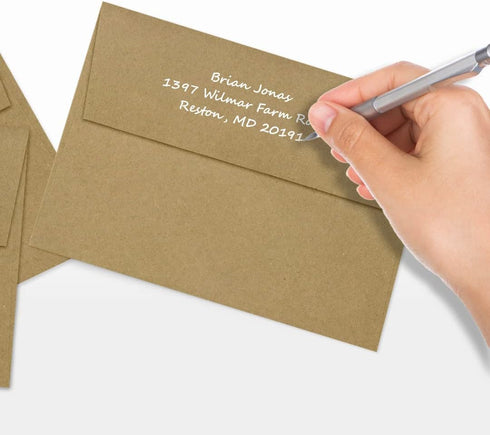 LUXPAPER A7 Invitation Envelopes for 5 x 7 Cards in 80 lb. Grocery Bag, Printable Envelopes with Peel and Press Seal