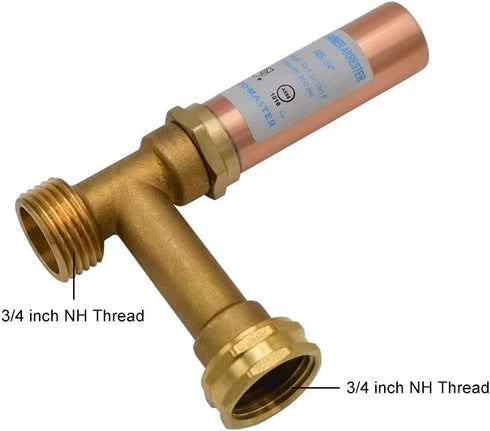 HYDRO MASTER Tee Water Hammer Arrestors, 3/4 in. FHT x 3/4" in. MHT