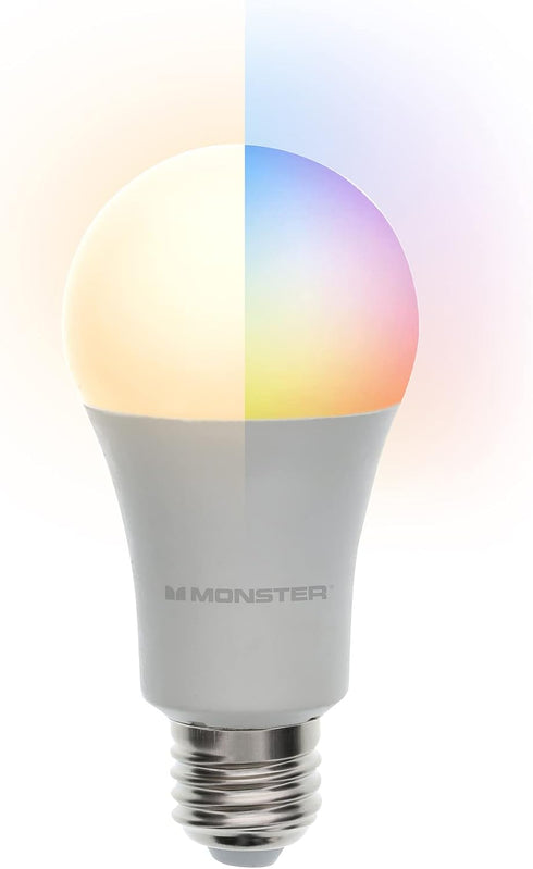Bulb, 16,000,000 1-Pack, 9 Monster Multi-Color and Warm-White LED Light Lighting Possibilities, Customizable with App