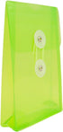 JAM PAPER Plastic Envelopes with Button & String Tie Closure - 4 1/4 x 6 1/4 - Lime Green - 12/Pack by JAM Paper