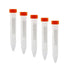 YOKIVE 10 Pack Plastic Centrifuge Tube, 15ml Laboratory Tube with Conical Bottom, Great for Molecular Biology (Orange)