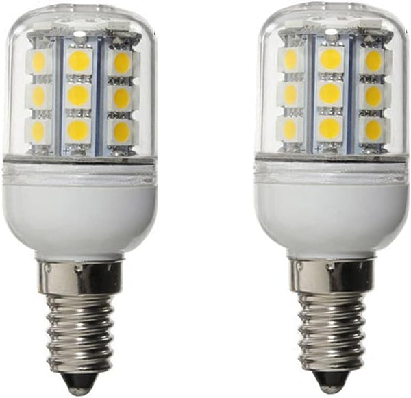 2X E14 LED 3W Equivalent, 30W Incandescent Lights Bulb, DC 12V-24V, Warm White 3000K, 30 SMD 5050
