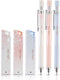 Cherry Mechanical Pencil Set with Lead, 3 pcs 0.5mm Mechanical Pencils with 3 Pack HB Pencil Leads for Writing