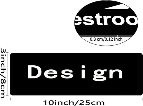 FZSWWH 10X3 Inch Set Self Adhesive Sign for Door Acrylic Plastic Men Restroom Sign with Mens Changing Table Icon Sign