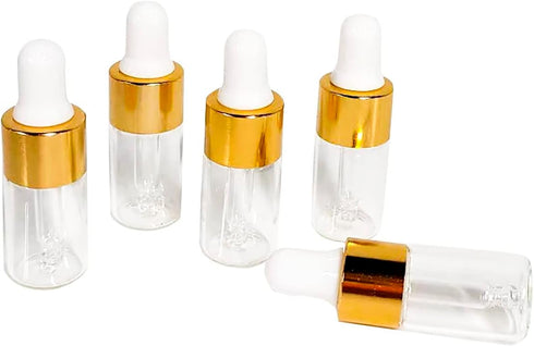 50PCS Transparent Sample Dropper Bottles, 3 ml Mini Essential Oil Dropper Bottles with 2 Plastic Droppers