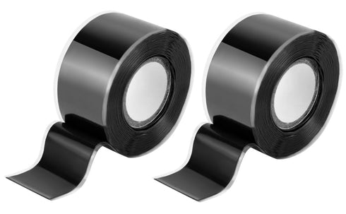 QWORK Self-Fusing Silicone Tape, 1 Inch x 10 Feet Each, 2 Rolls for Leak Repair and Anti-Skid
