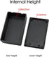 LeMotech 5 Pieces Plastic Project Box - ES Junction Case for Electronic Project, Black 3.15 x 1.97 x 1.02 inch