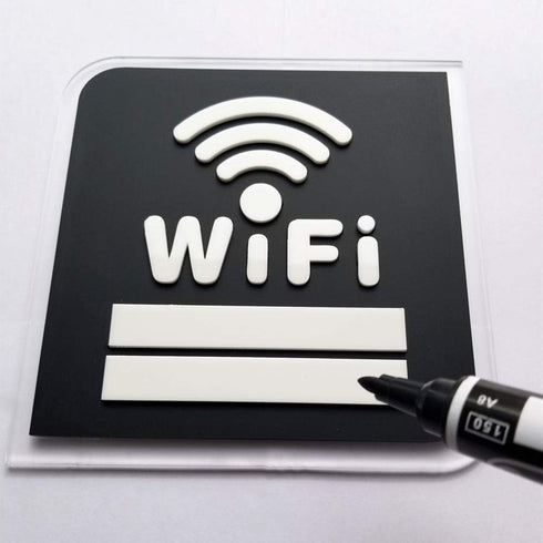 Modern American Style Bright Color Printing WIFI Password Sign/WIFI Sign Stickers (New Upgraded)
