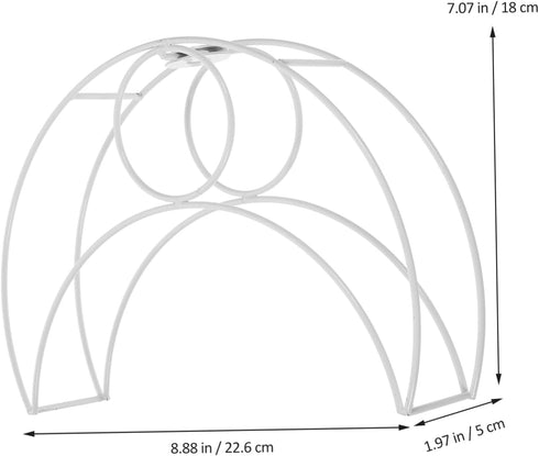LIFKOME DIY Lamp Shades Desk Lamp Bracket, Metal Lampshade Frames for Table Lights, Moon Type Iron Cover Frames
