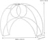 LIFKOME DIY Lamp Shades Desk Lamp Bracket, Metal Lampshade Frames for Table Lights, Moon Type Iron Cover Frames