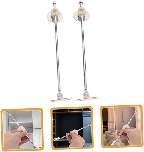 6pcs Cabinet Support Hinges Furniture Hinge Parts for Cupboards and Bedside Cabinets Iron Construction for Easy Opening