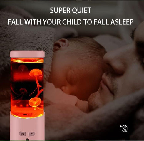 BiiKoon Jellyfish Lava Cool Lamp Aquarium Mood Lamps for Relaxing, Jelly Fish Tank Led Night Light for Home Office Room