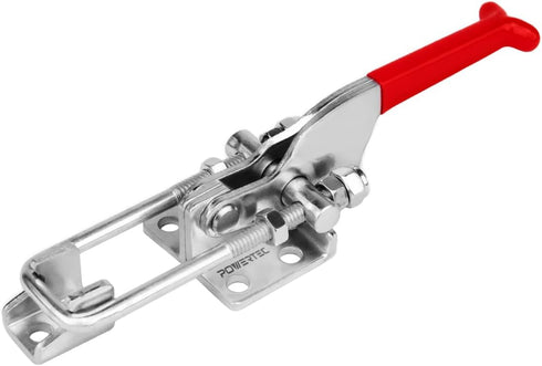 POWERTEC 1PK Toggle Clamp, 700 lbs Holding Capacity, 431 Adjustable U Bolt Latch with Antislip Hand Grip for Woodworking
