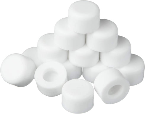 Outus 15 Pcs Rubber Door Stop Caps Tips Bumpers for Wall and Floor Protection, Universal Size (White)