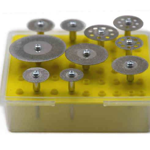 Oudtinx 10PCS 1/8" Diamond Cutting Wheel Blades Set Compatible with Dremel Rotary Tool