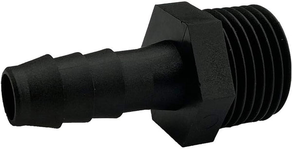 20 pcs 3/8" Barb x 1/2" NPT Male Connector - Plastic Hose Barb Fitting, Adapter for Industrial Hose Barb to Pipe