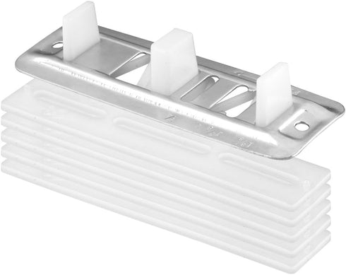 Prime-Line Nylon Adjustable Floor Guide and Carpet Riser, White and Metallic (Single Pack)