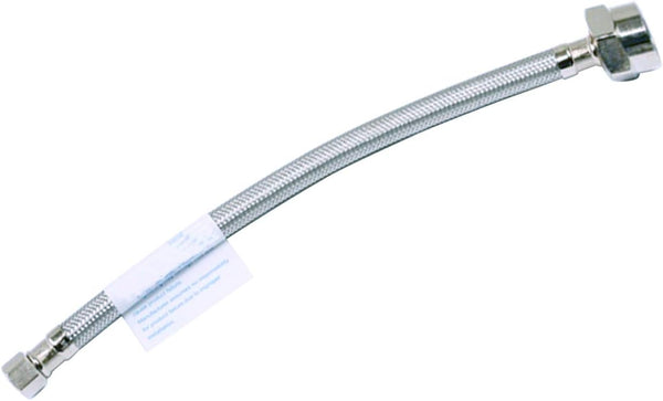 Westbrass T1238B 3/8 in. x 12 in. Stainless Steel Toilet Supply Line with Brass Ballcock Nut