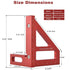 Imperial 3D Multi-Angle Measuring Ruler 45/90 Degree Woodworking Square Protractor Aluminum Alloy Miter Triangle Ruler Measuring Tool for Woodworking, Engineering and Construction, Red